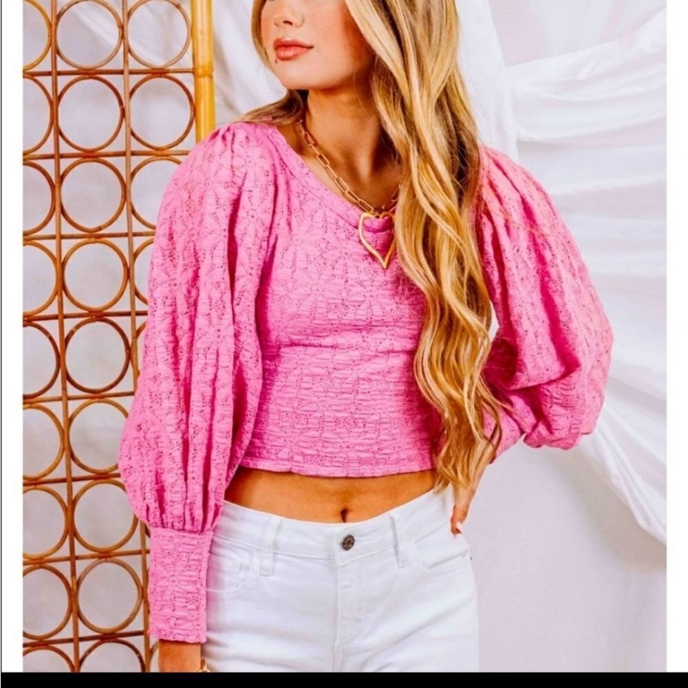 NWOT Free People Tea Time Shirt PINK